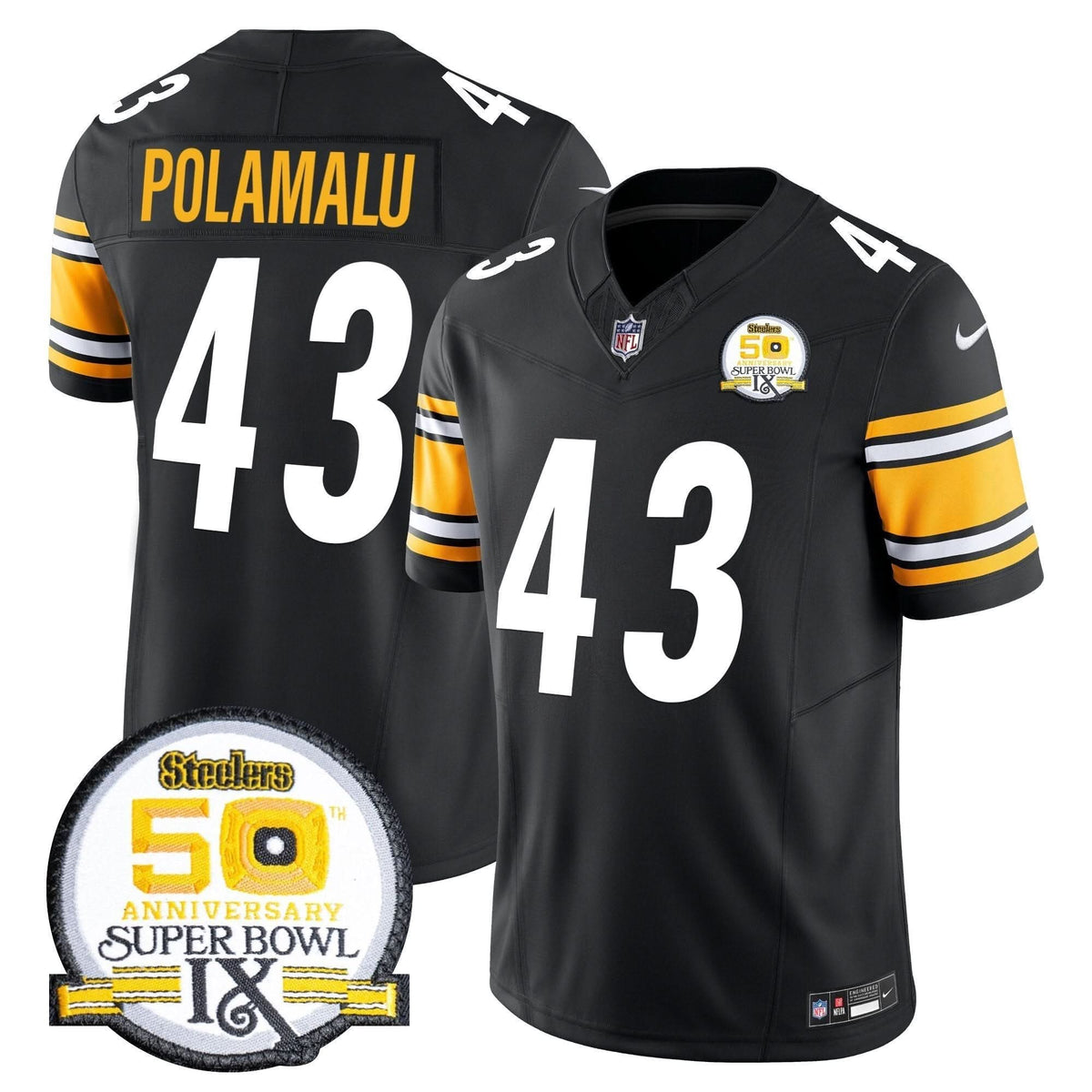 PIT 50th Anniversary Of Super Bowl IX Patch Vapor Limited Jersey - image 26