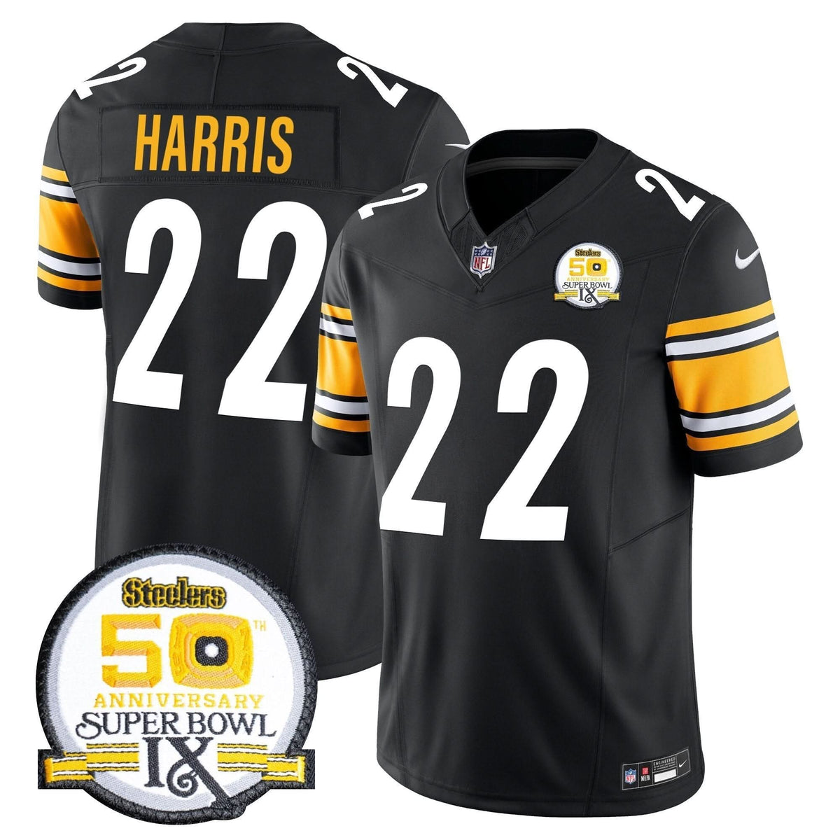 PIT 50th Anniversary Of Super Bowl IX Patch Vapor Limited Jersey - image 25
