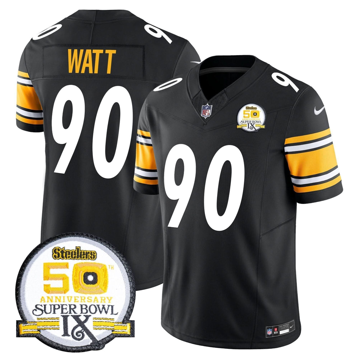 PIT 50th Anniversary Of Super Bowl IX Patch Vapor Limited Jersey - image 23