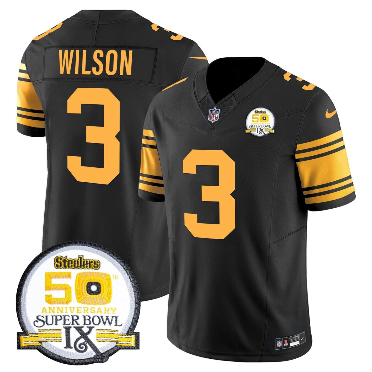 PIT 50th Anniversary Of Super Bowl IX Patch Vapor Limited Jersey - image 60