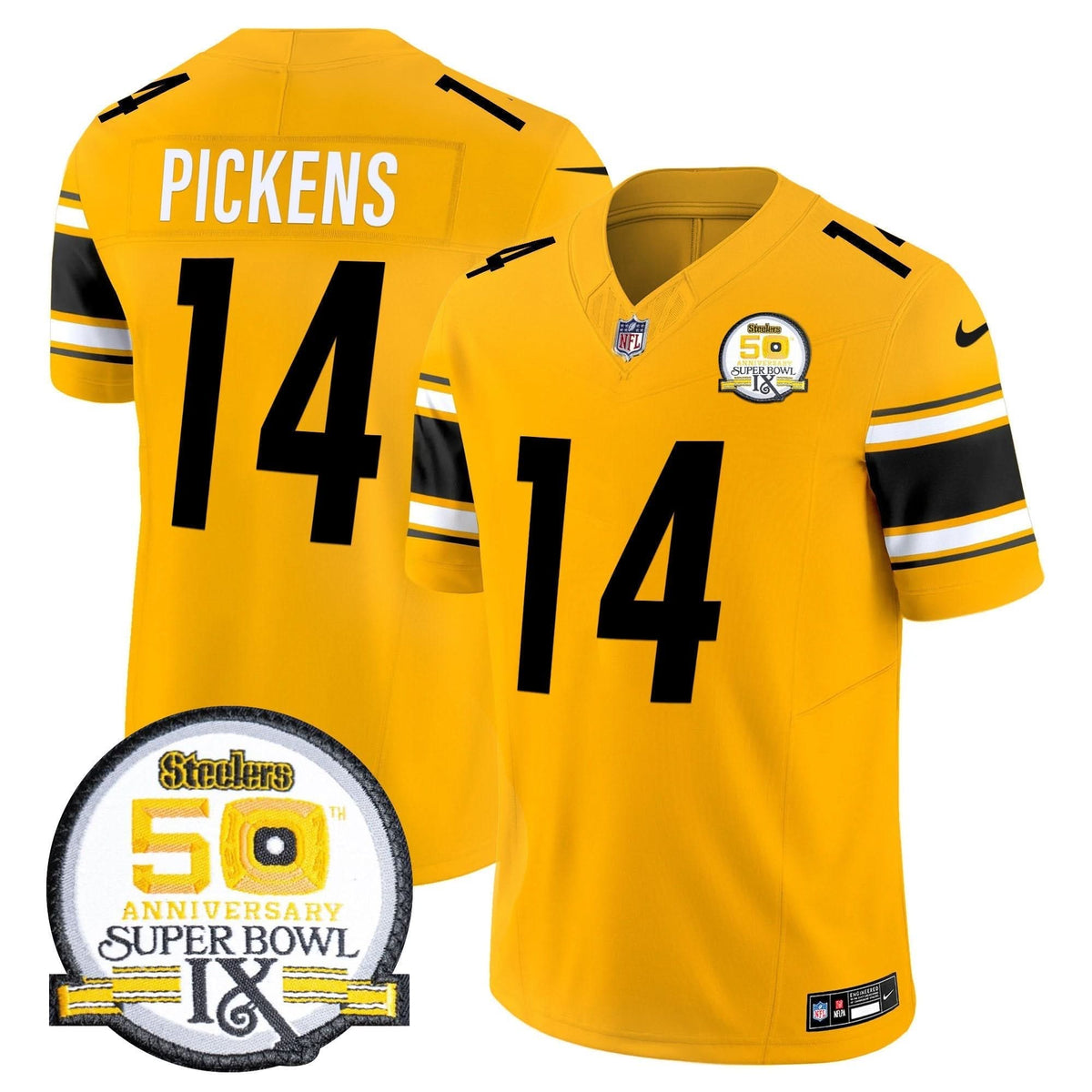PIT 50th Anniversary Of Super Bowl IX Patch Vapor Limited Jersey - image 44