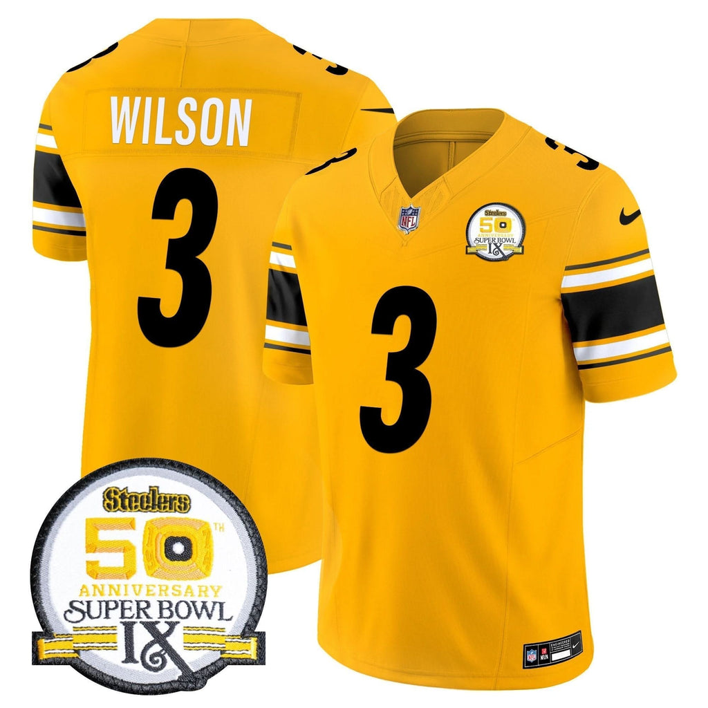 PIT 50th Anniversary Of Super Bowl IX Patch Vapor Limited Jersey - image 50
