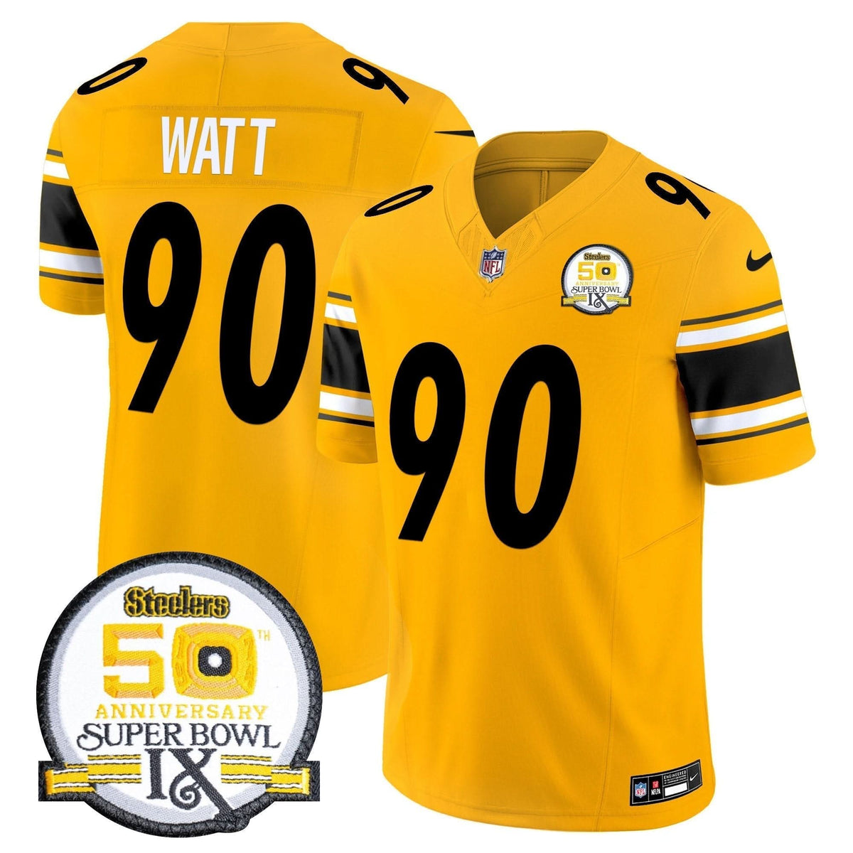 PIT 50th Anniversary Of Super Bowl IX Patch Vapor Limited Jersey - image 43