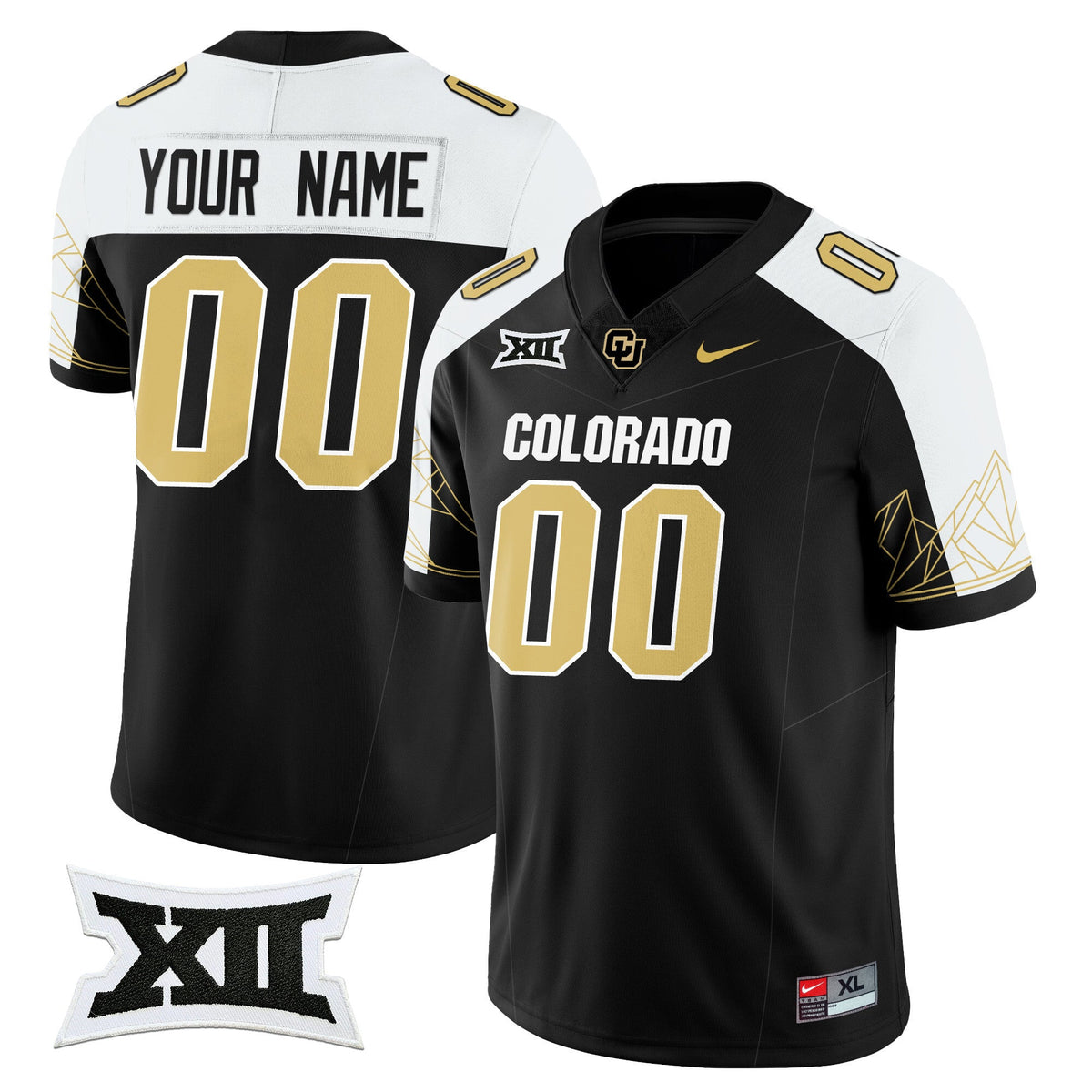 Custom Name/Gender Colorado Buffaloes Vapor Limited Jersey V3 - Big 12 XII Patch - All Stitched - image 1