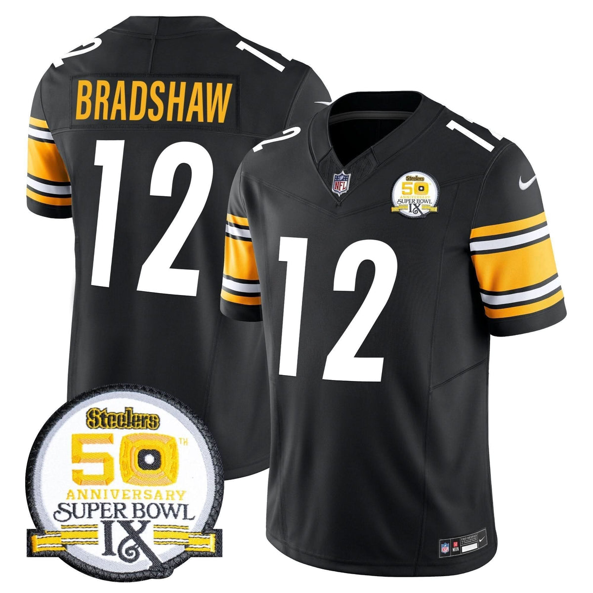 PIT 50th Anniversary Of Super Bowl IX Patch Vapor Limited Jersey - image 27