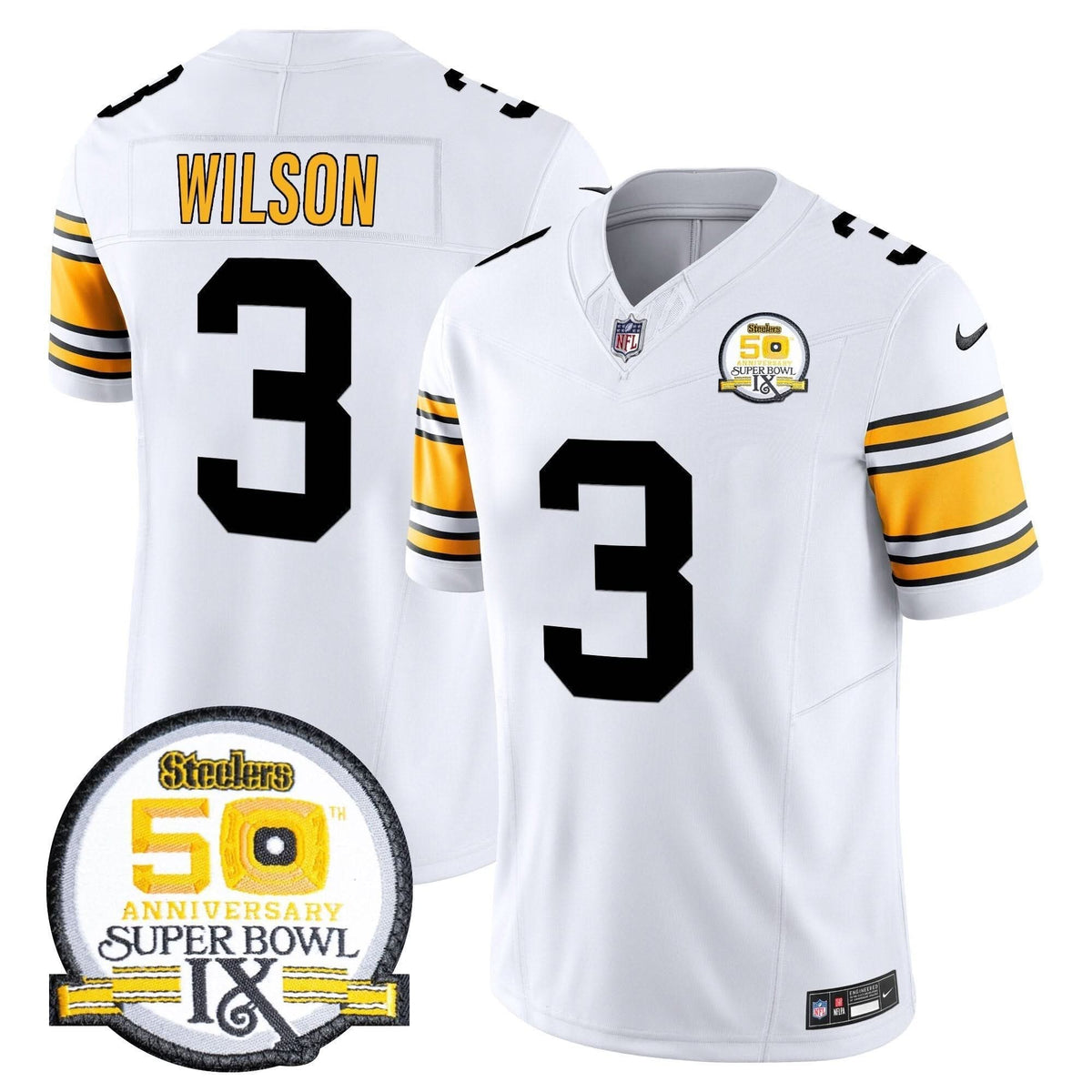 PIT 50th Anniversary Of Super Bowl IX Patch Vapor Limited Jersey - image 20