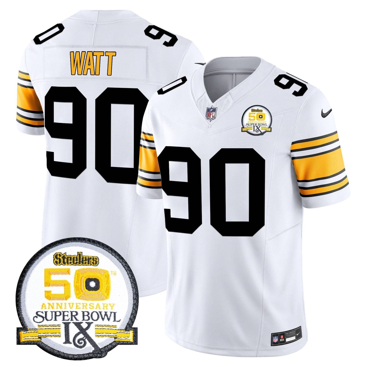 PIT 50th Anniversary Of Super Bowl IX Patch Vapor Limited Jersey - image 13