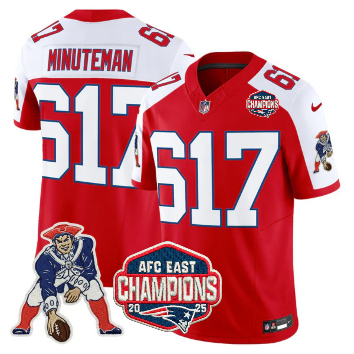 NE AFC East Champions Throwback Vapor Limited Jersey V2 - image 3