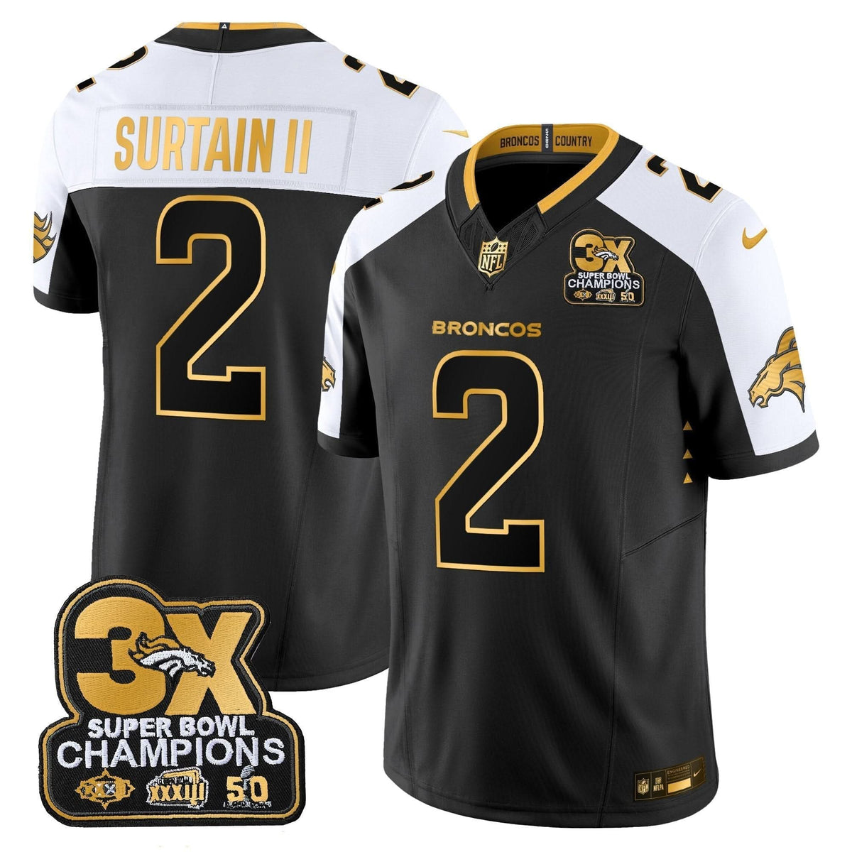 DB 3-Time Champions Patch Gold Vapor Limited Jersey - image 34