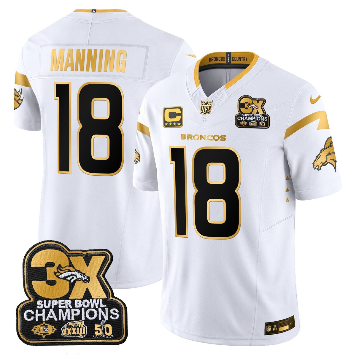 DB 3-Time Champions Patch Gold Vapor Limited Jersey - image 12