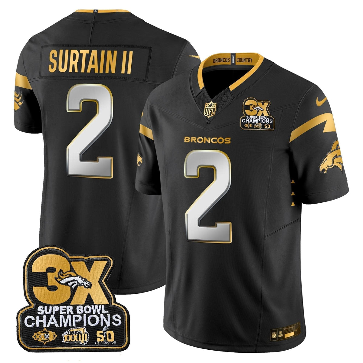DB 3-Time Champions Patch Gold Vapor Limited Jersey - image 46