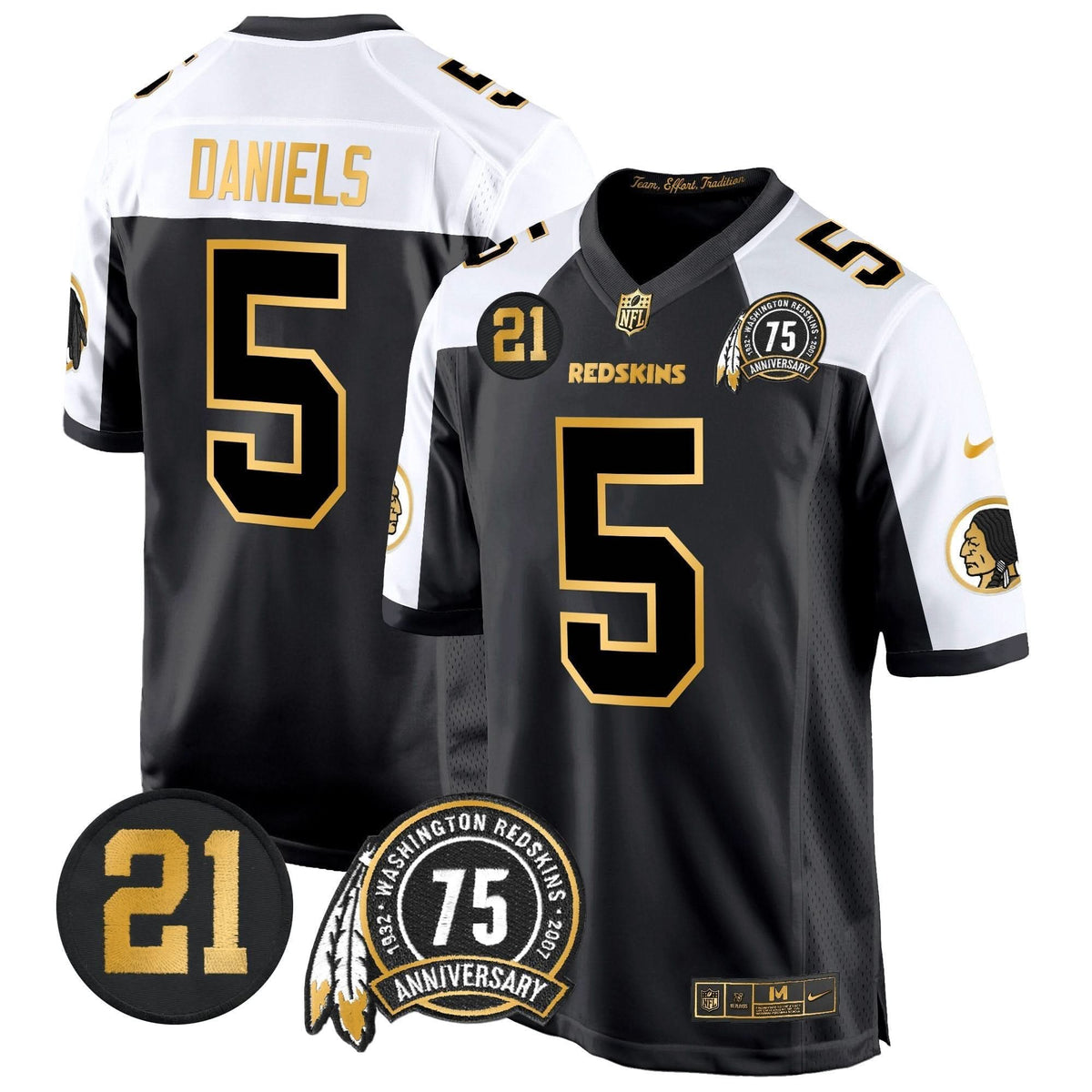 WR 75th & Sean Taylor Patch Gold Game Jersey - image 1