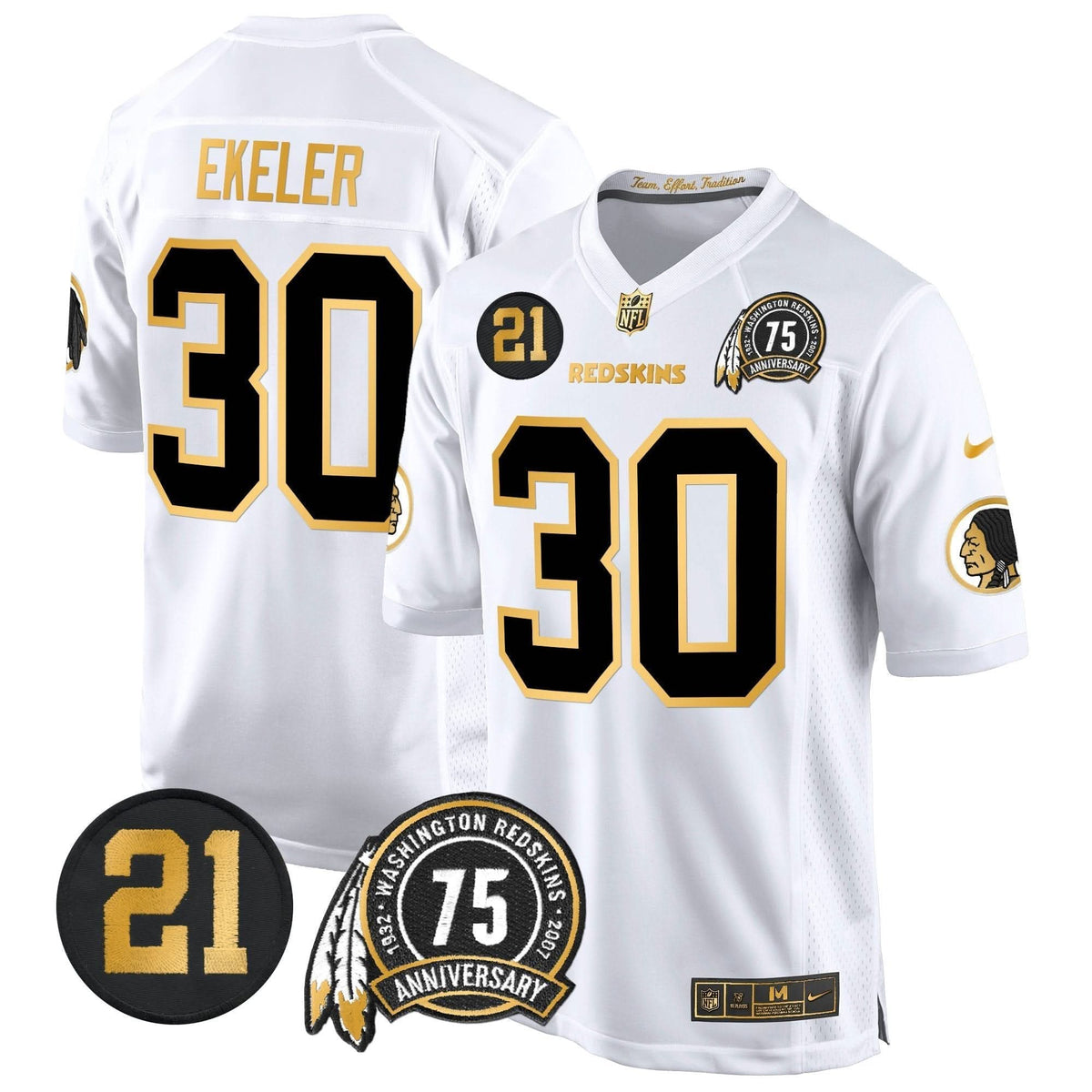 WR 75th & Sean Taylor Patch Gold Game Jersey - image 11