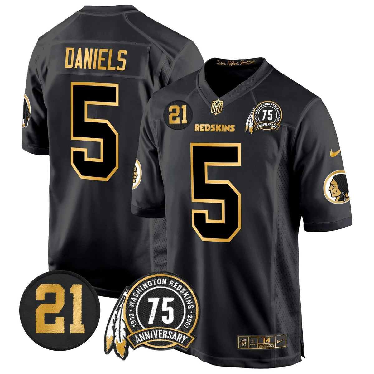 WR 75th & Sean Taylor Patch Gold Game Jersey - image 15
