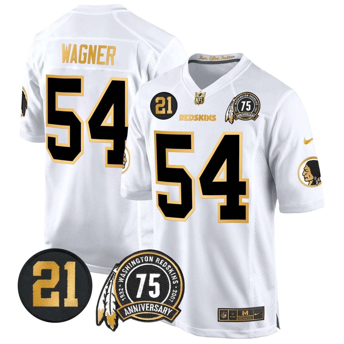WR 75th & Sean Taylor Patch Gold Game Jersey - image 12