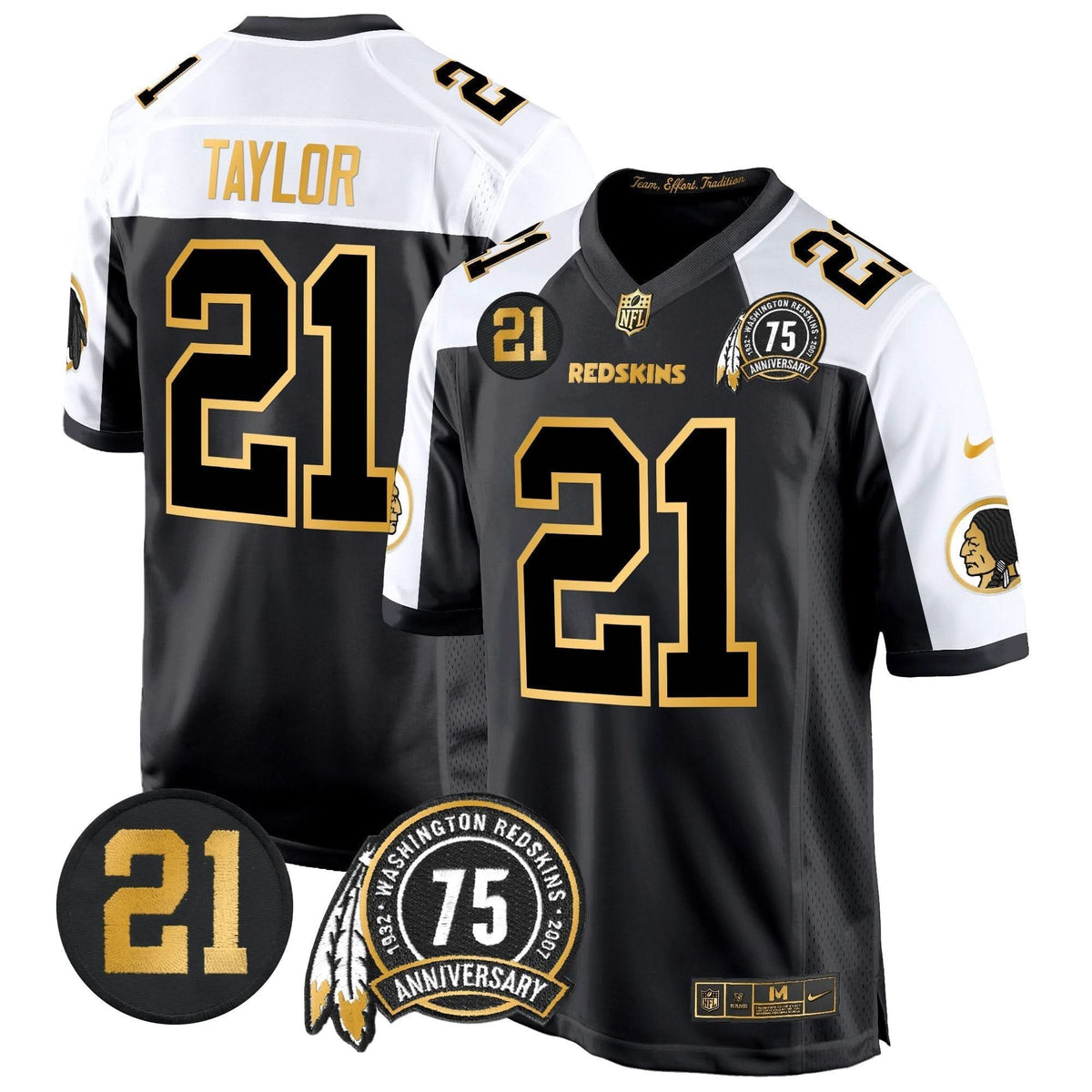 WR 75th & Sean Taylor Patch Gold Game Jersey - image 2