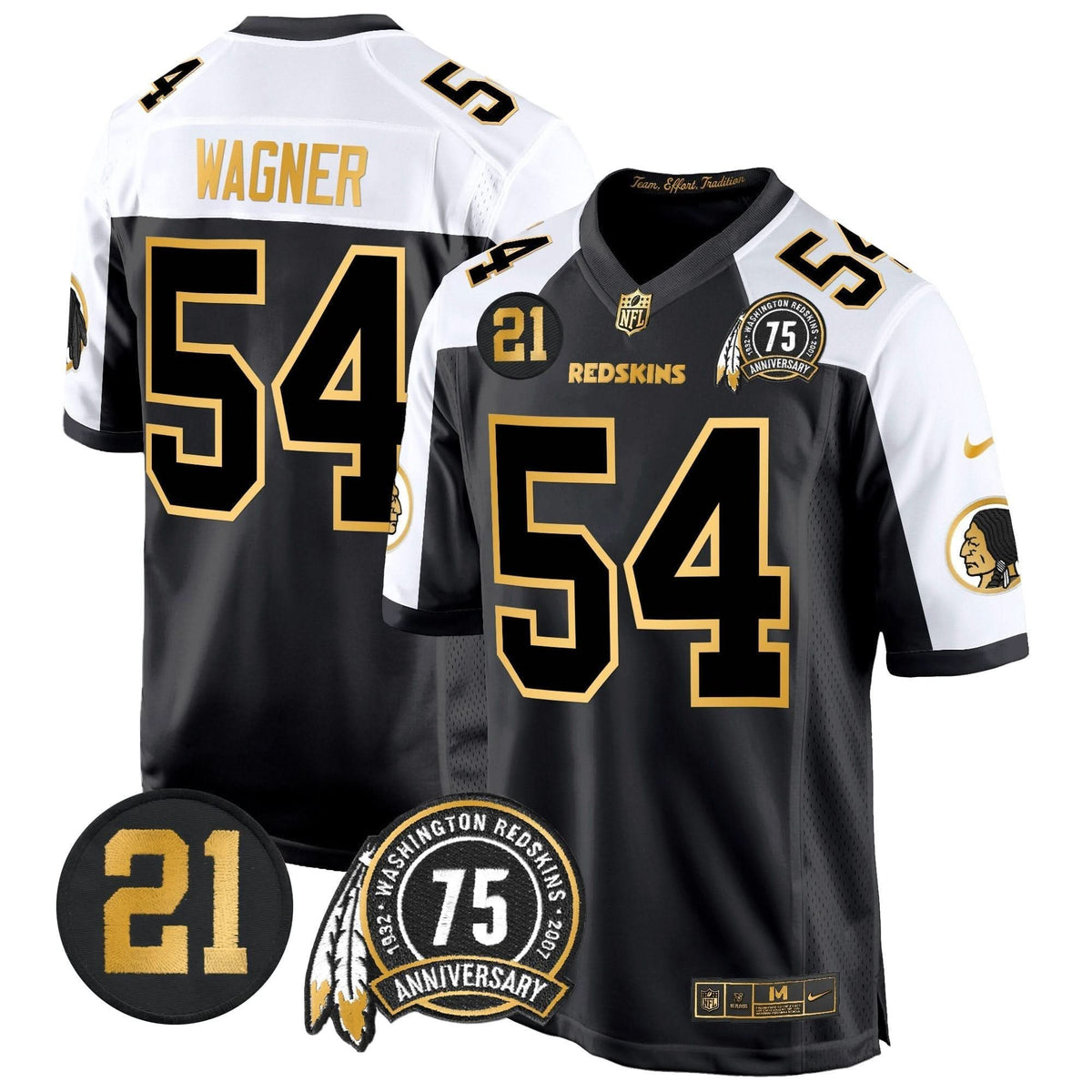 WR 75th & Sean Taylor Patch Gold Game Jersey - image 5