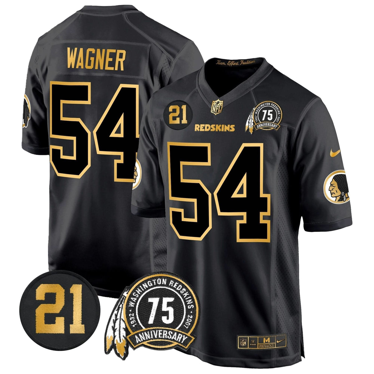 WR 75th & Sean Taylor Patch Gold Game Jersey - image 19