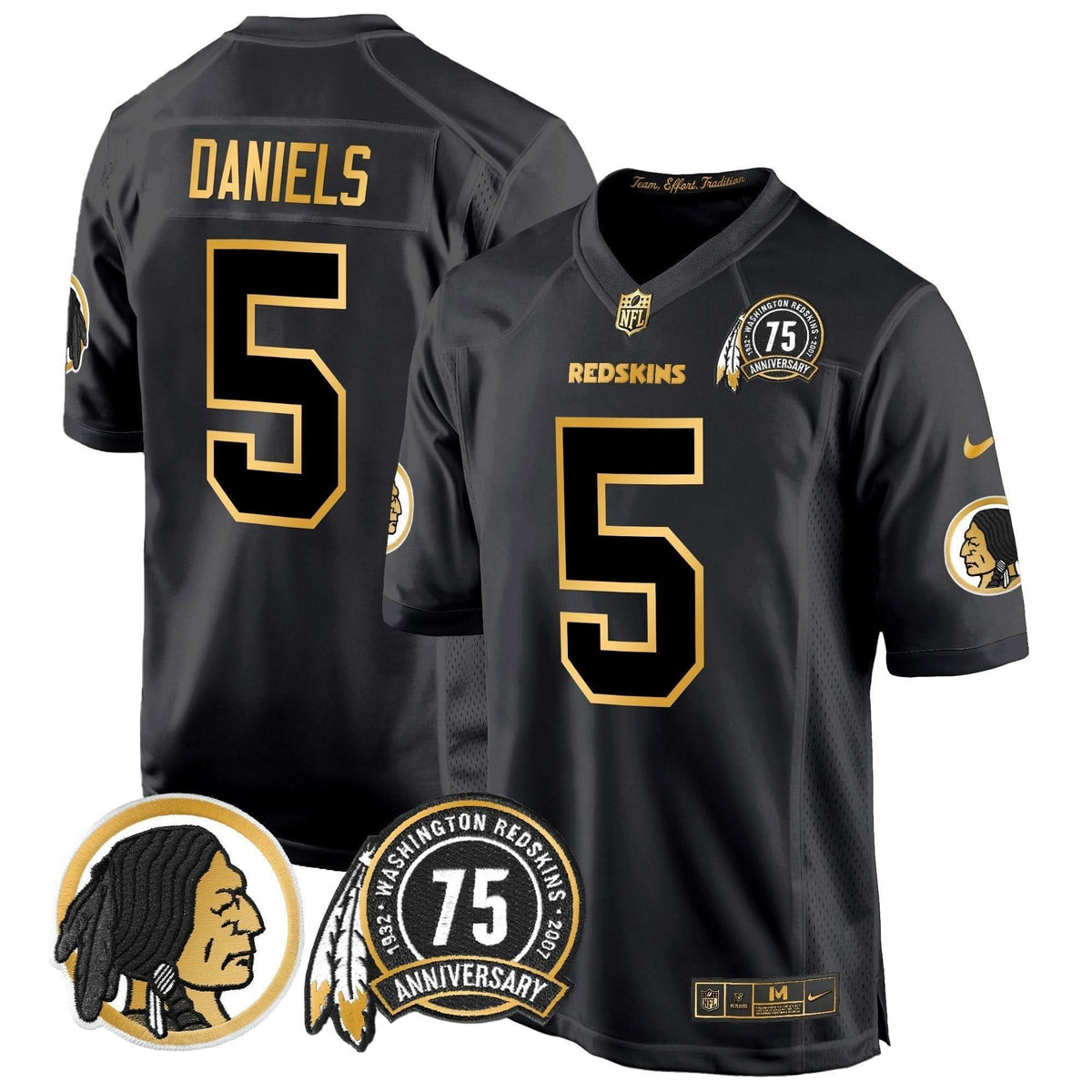 WR 75th Patch Throwback Gold Game Jersey - image 15