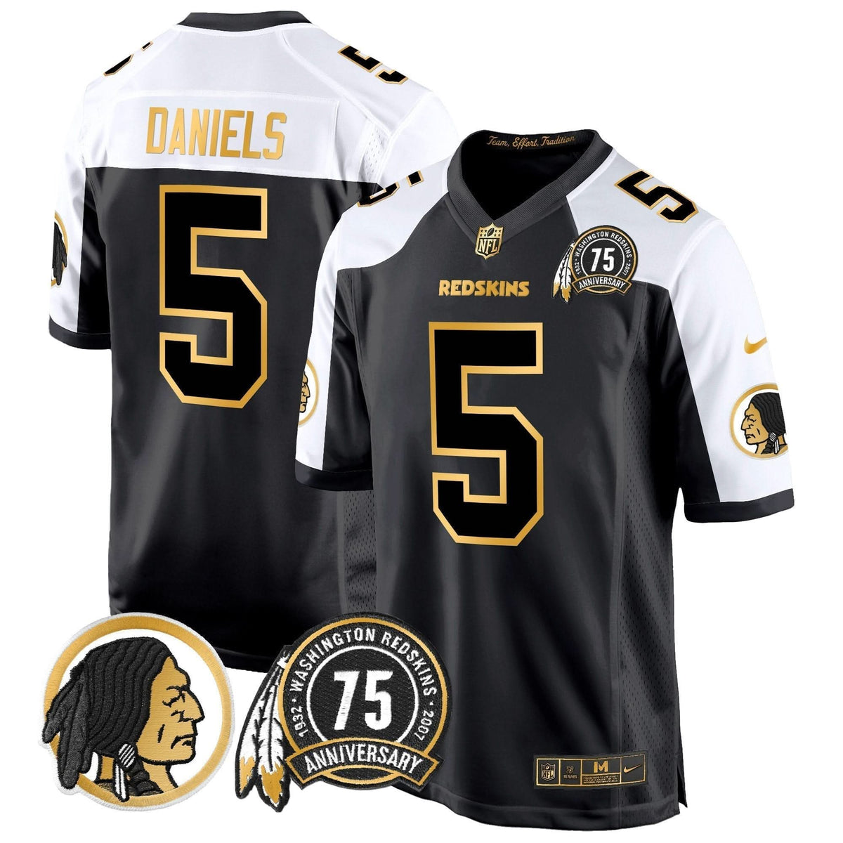 WR 75th Patch Throwback Gold Game Jersey - image 1