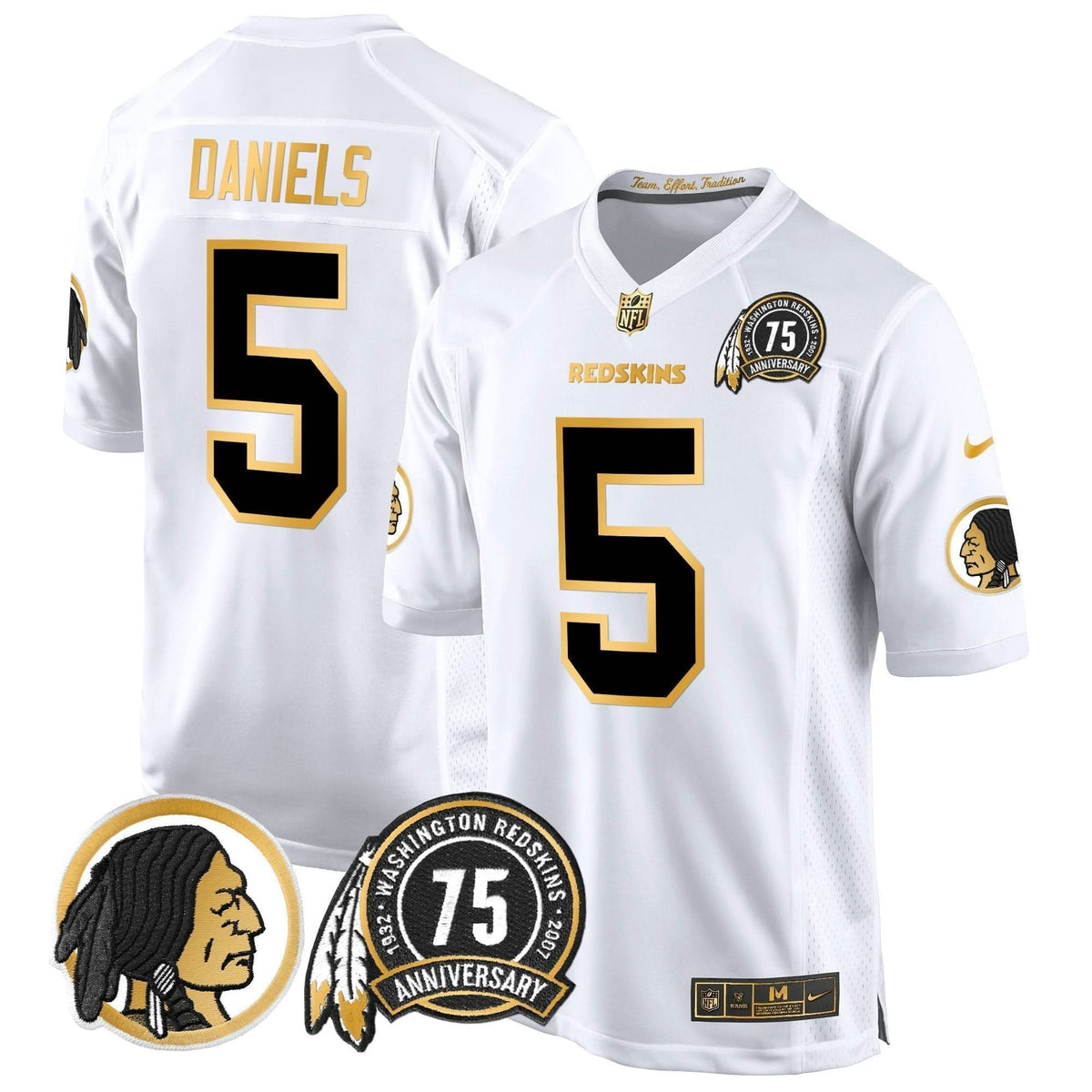 WR 75th Patch Throwback Gold Game Jersey - image 8