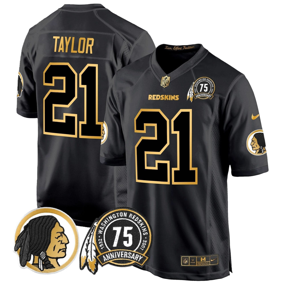 WR 75th Patch Throwback Gold Game Jersey - image 16