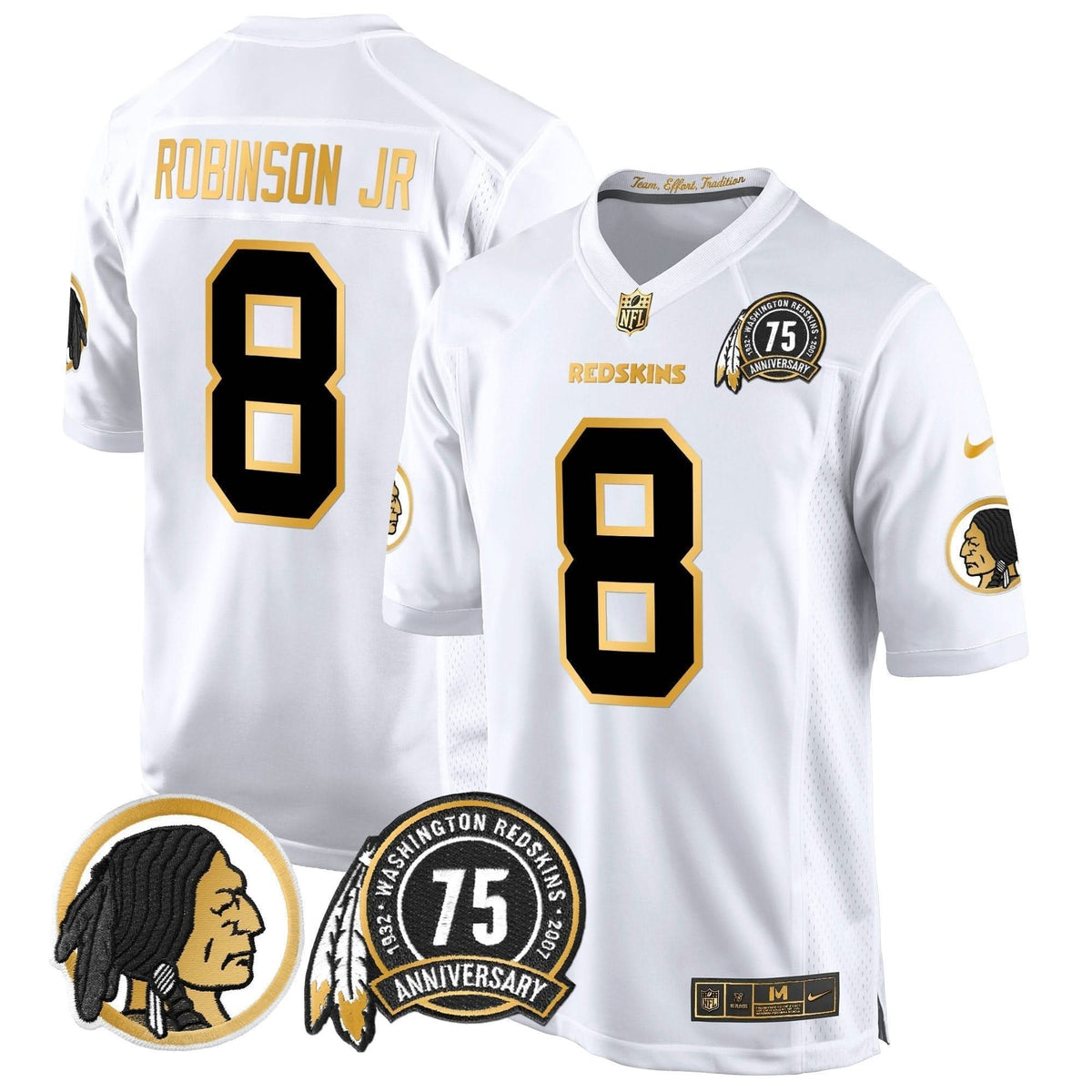 WR 75th Patch Throwback Gold Game Jersey - image 10