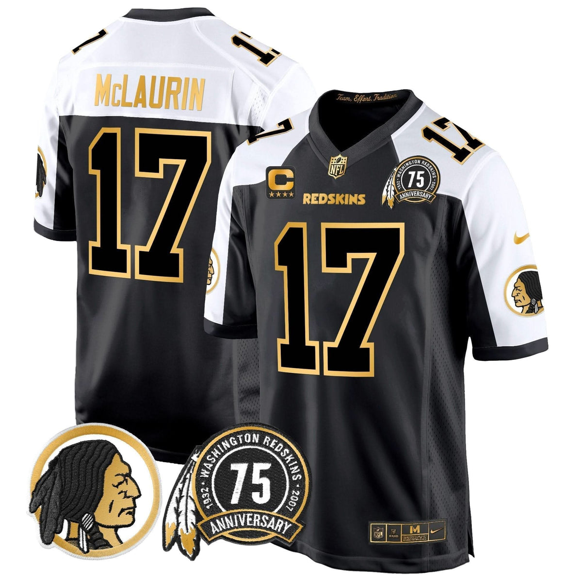 WR 75th Patch Throwback Gold Game Jersey - image 6