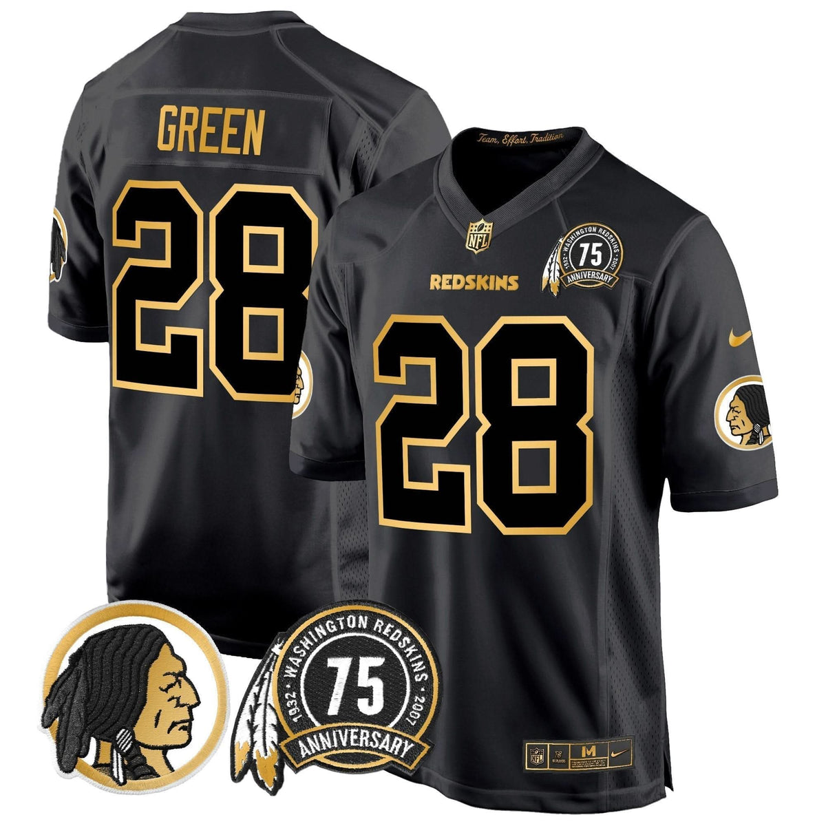 WR 75th Patch Throwback Gold Game Jersey - image 21