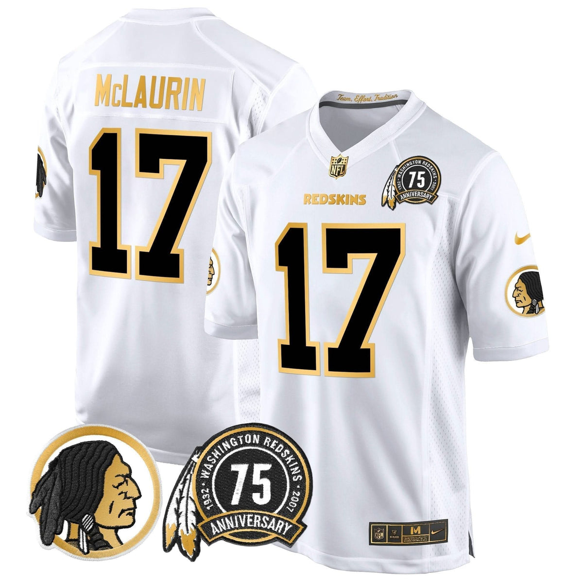 WR 75th Patch Throwback Gold Game Jersey - image 13