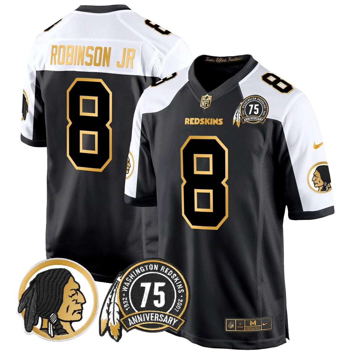 WR 75th Patch Throwback Gold Game Jersey - image 3