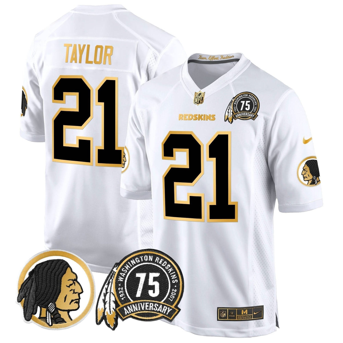 WR 75th Patch Throwback Gold Game Jersey - image 9