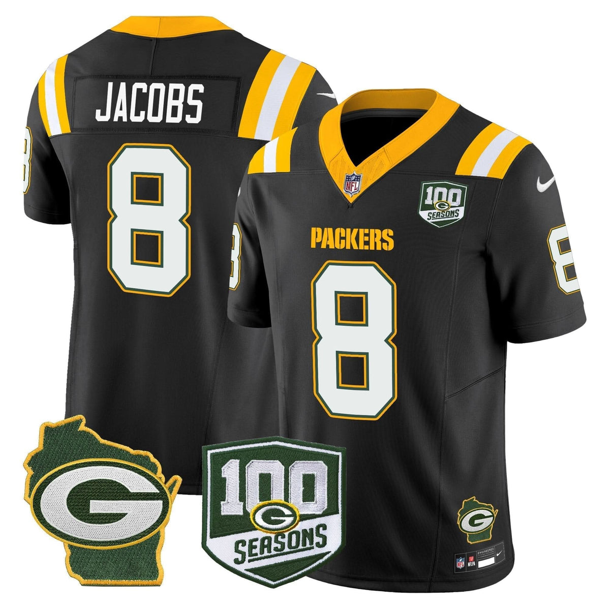 GB 100th Season & Home Patch Vapor Limited Jersey - image 30