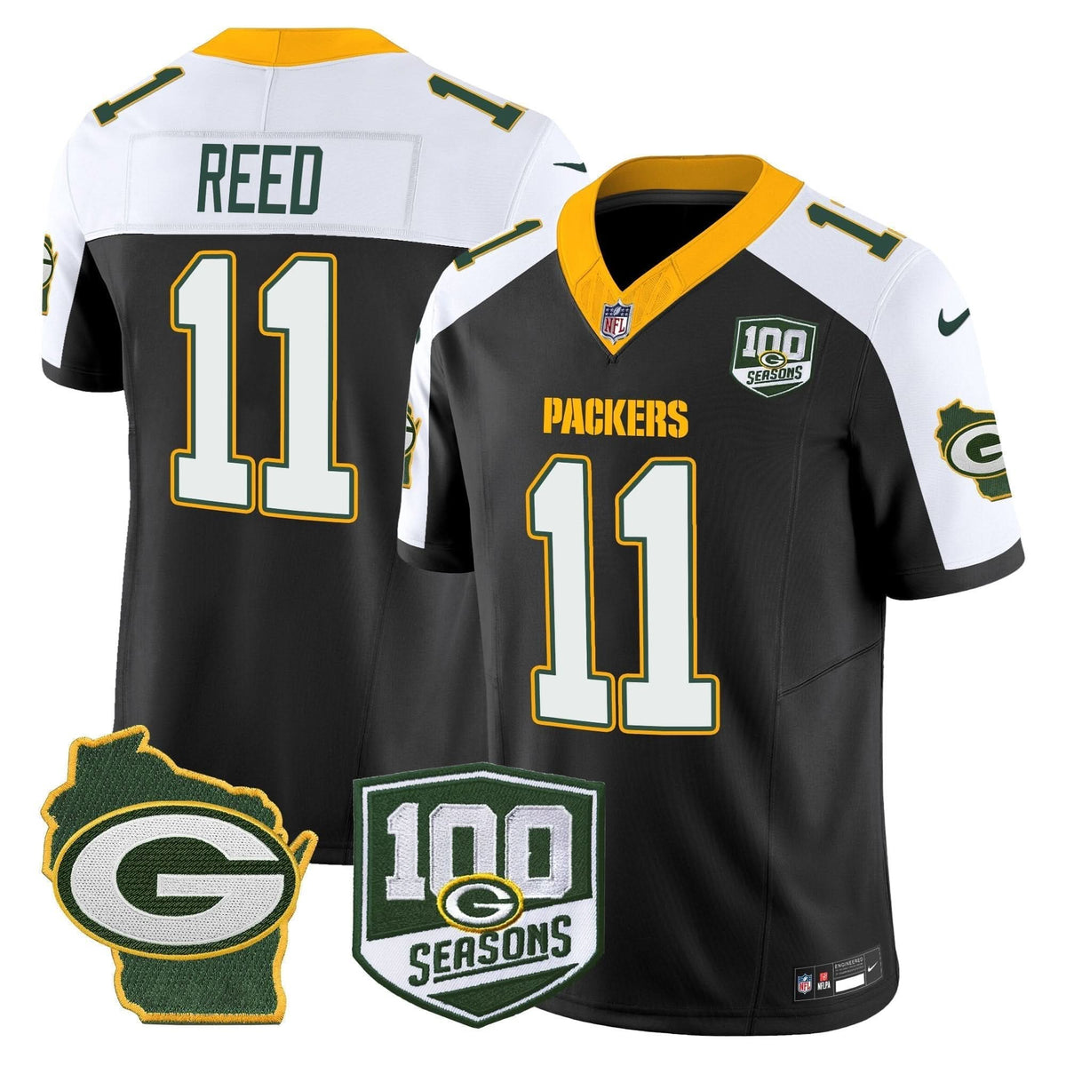 GB 100th Season & Home Patch Vapor Limited Jersey - image 4
