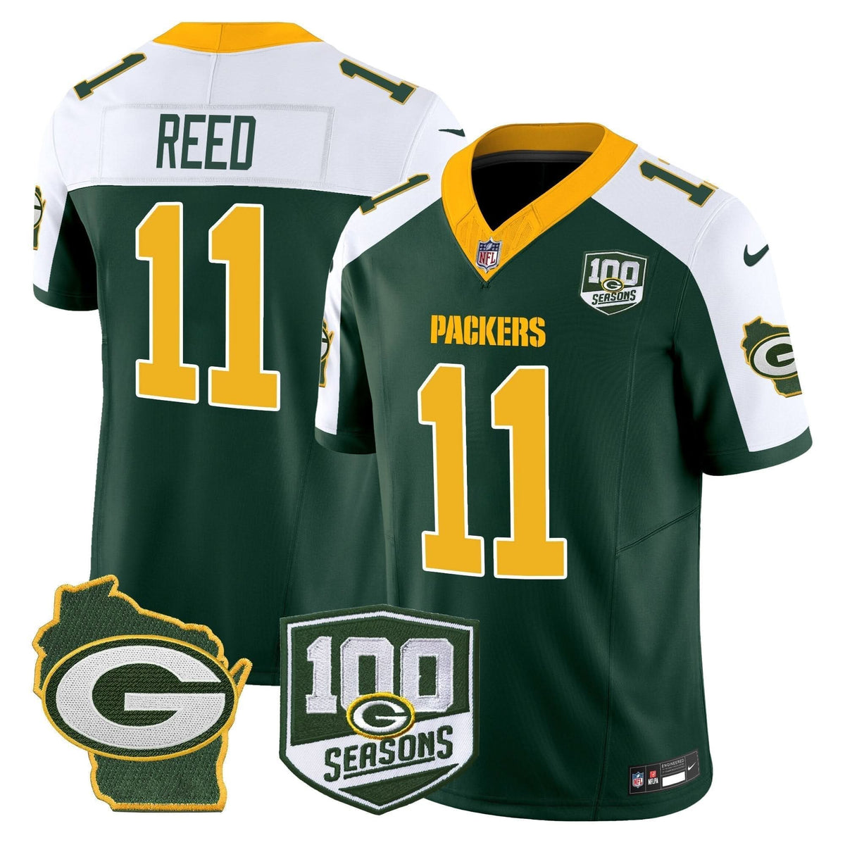 GB 100th Season & Home Patch Vapor Limited Jersey - image 11