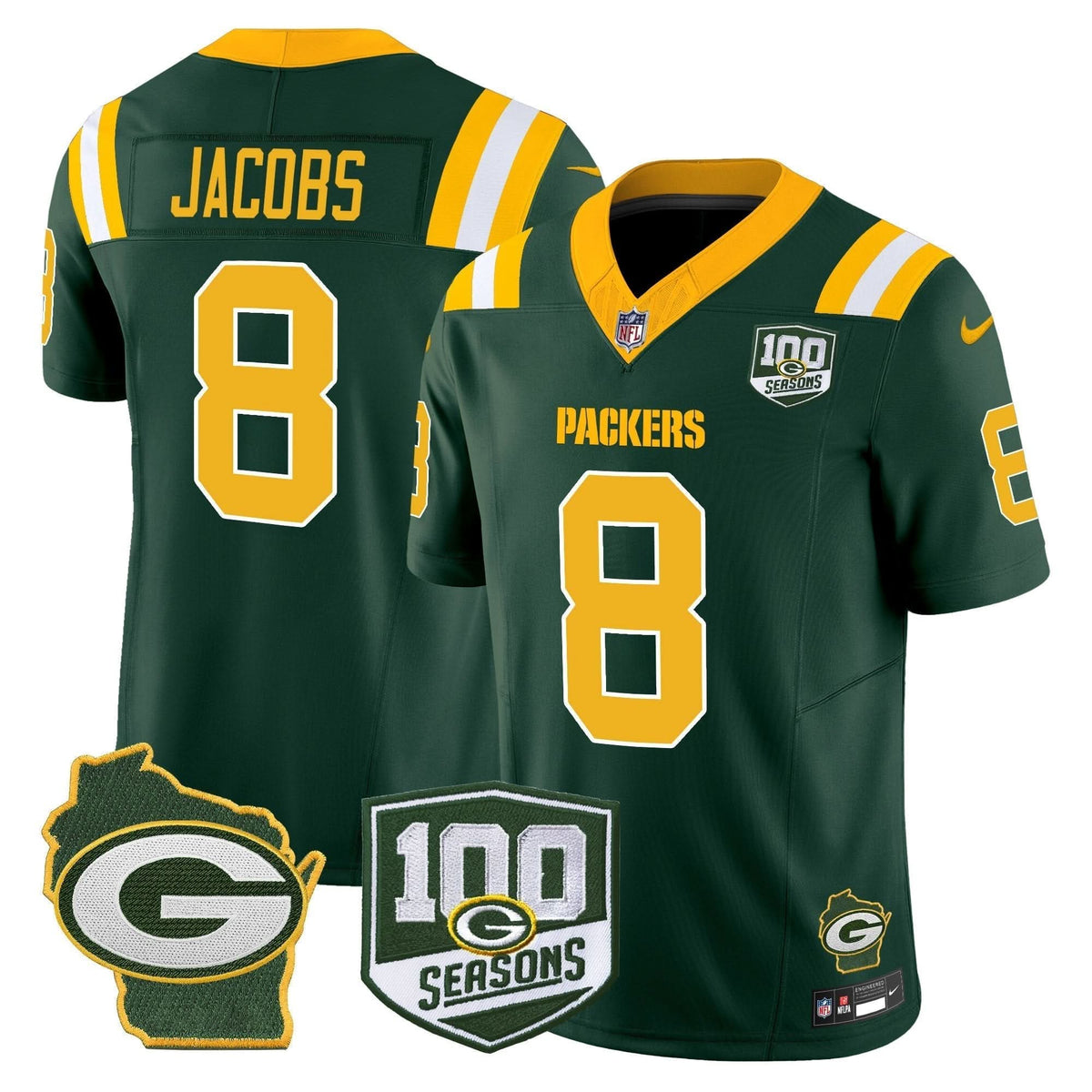 GB 100th Season & Home Patch Vapor Limited Jersey - image 16