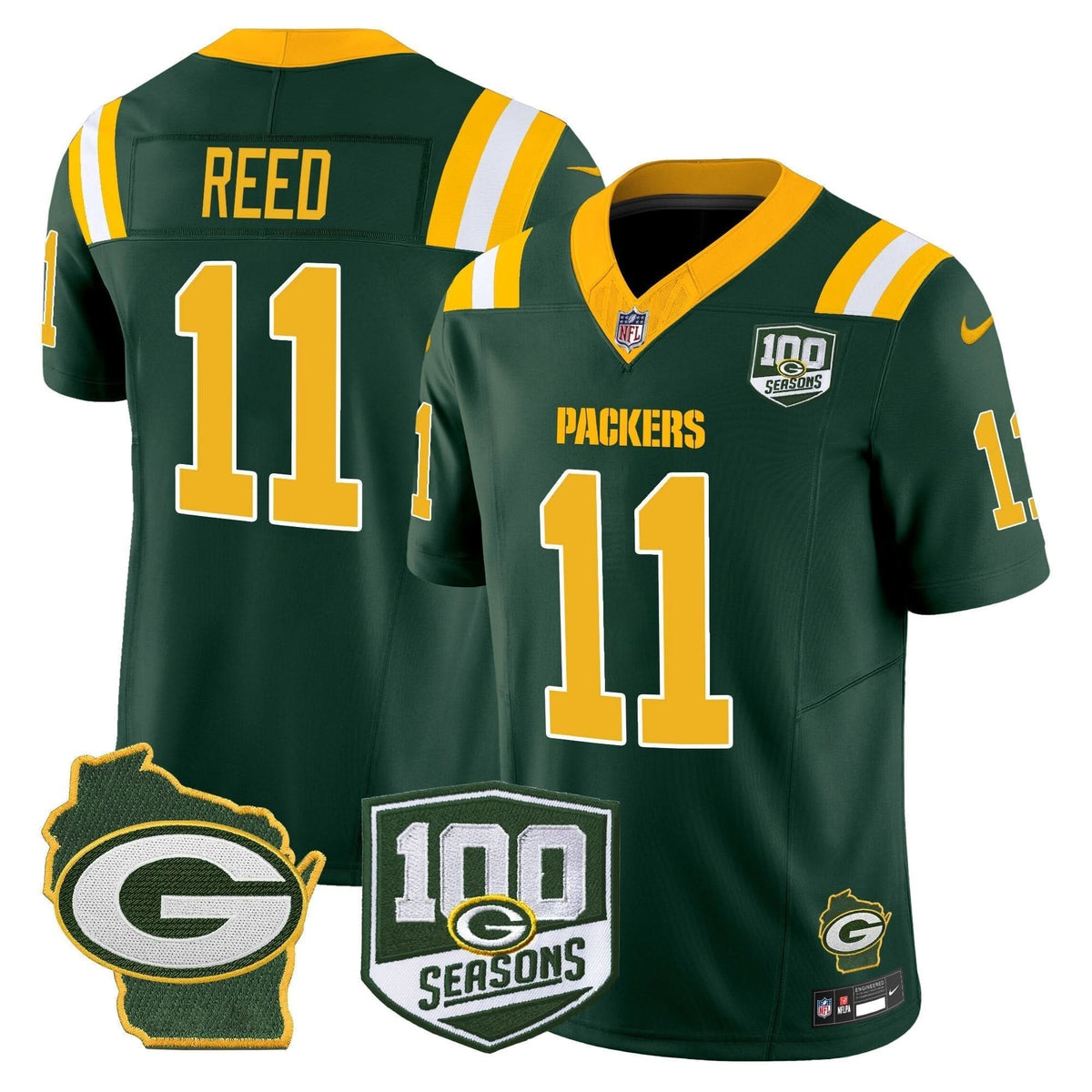 GB 100th Season & Home Patch Vapor Limited Jersey - image 18