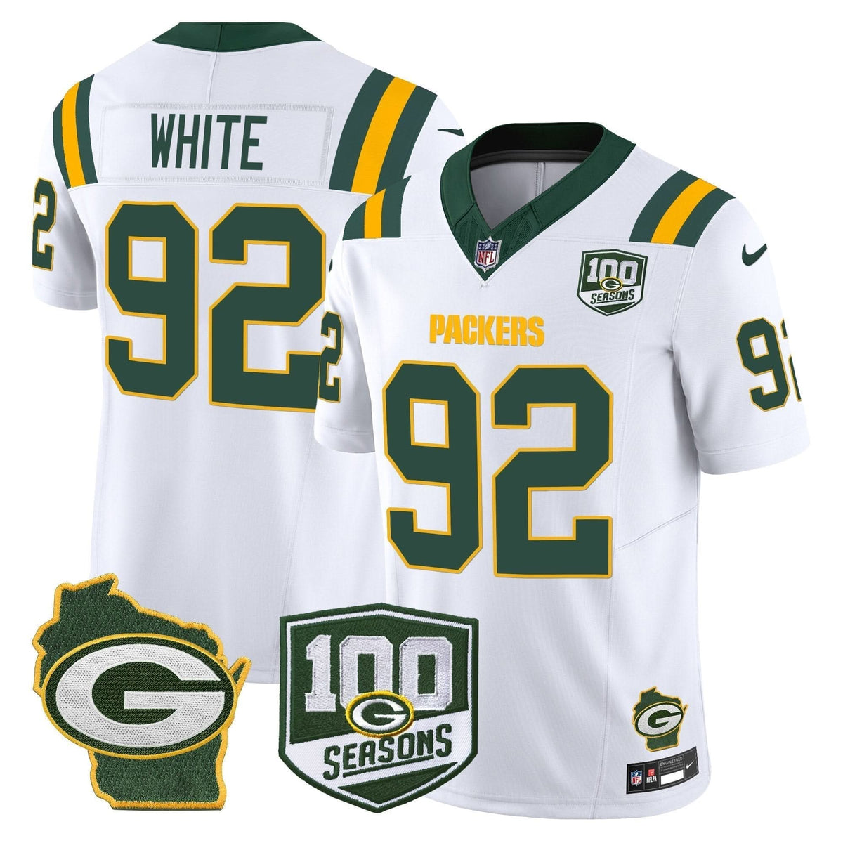 GB 100th Season & Home Patch Vapor Limited Jersey - image 28