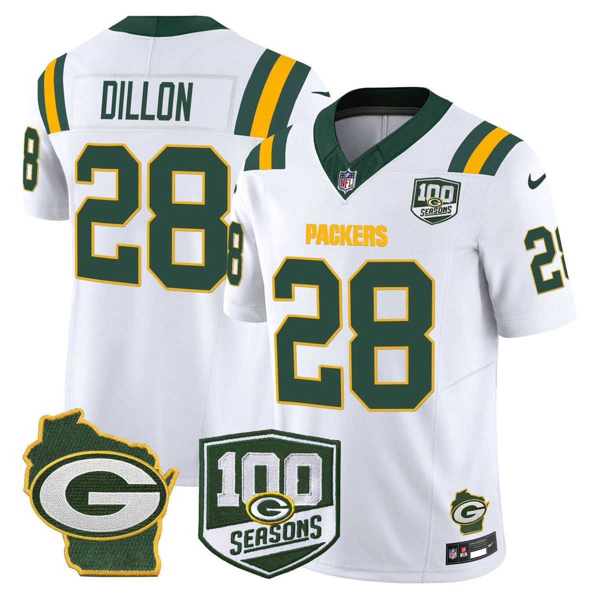 GB 100th Season & Home Patch Vapor Limited Jersey - image 24