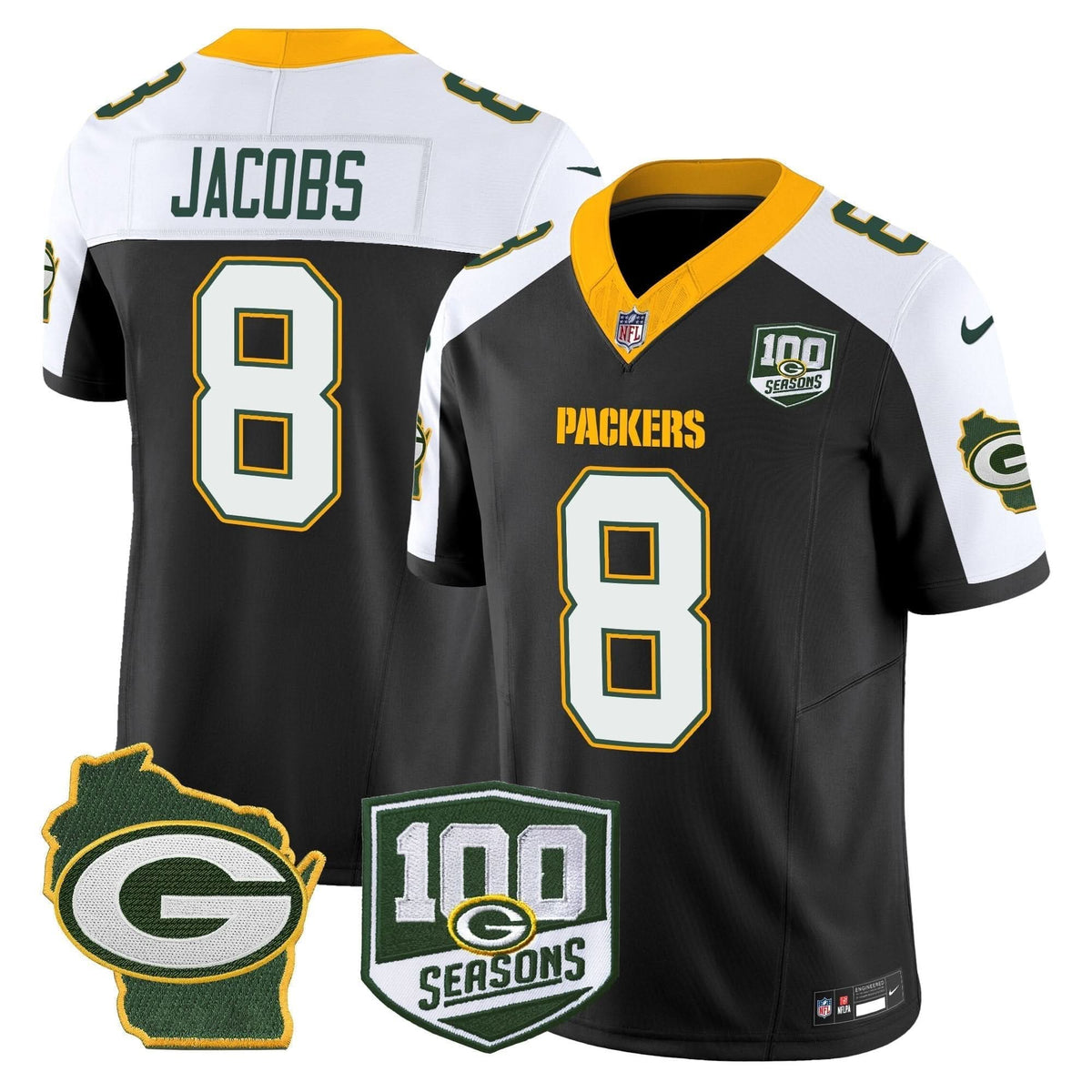 GB 100th Season & Home Patch Vapor Limited Jersey - image 2