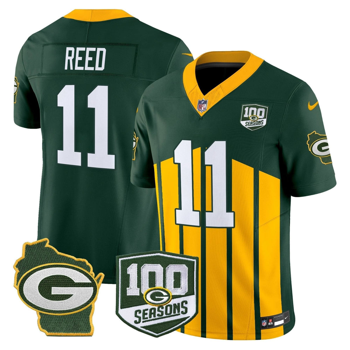 GB 100th Season & Home Patch Vapor Limited Jersey - image 46