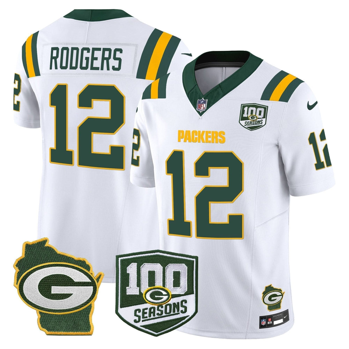 GB 100th Season & Home Patch Vapor Limited Jersey - image 26