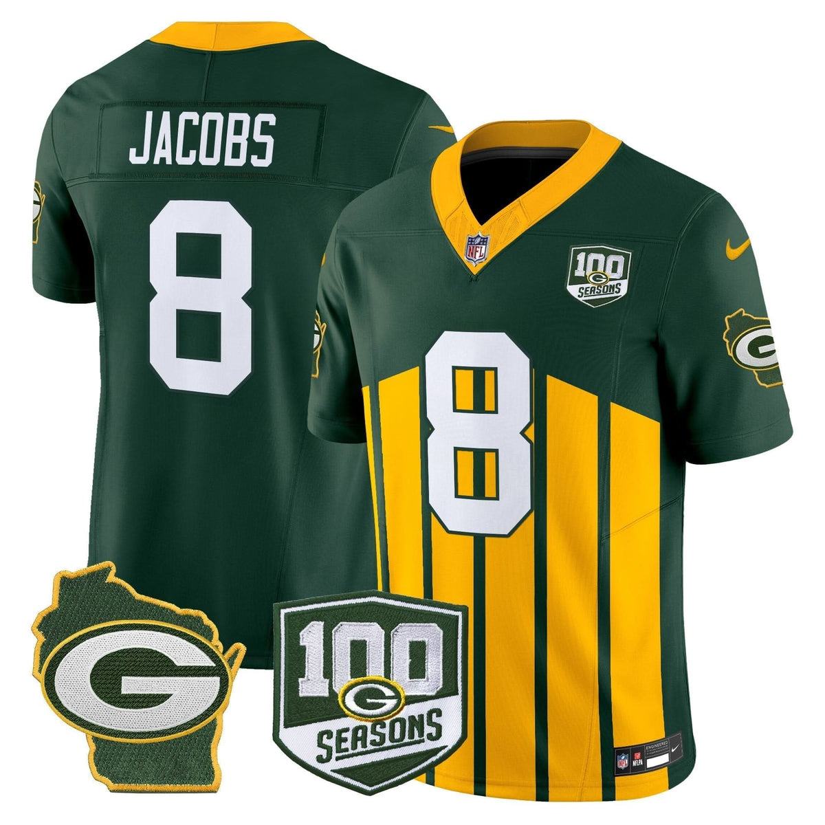 GB 100th Season & Home Patch Vapor Limited Jersey - image 44