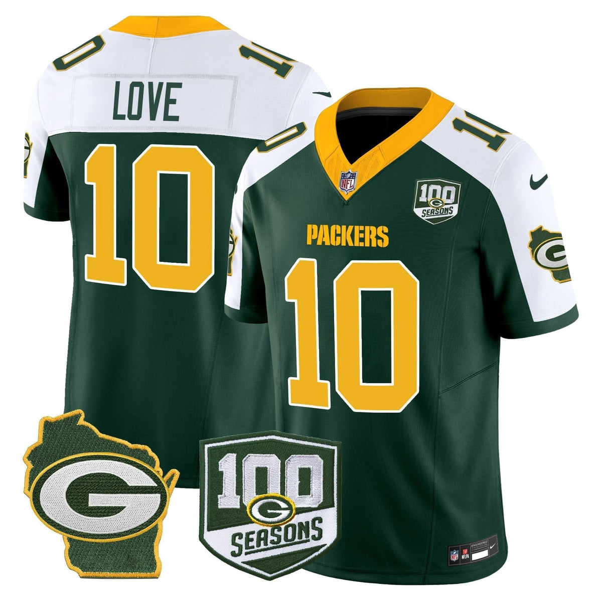 GB 100th Season & Home Patch Vapor Limited Jersey - image 8