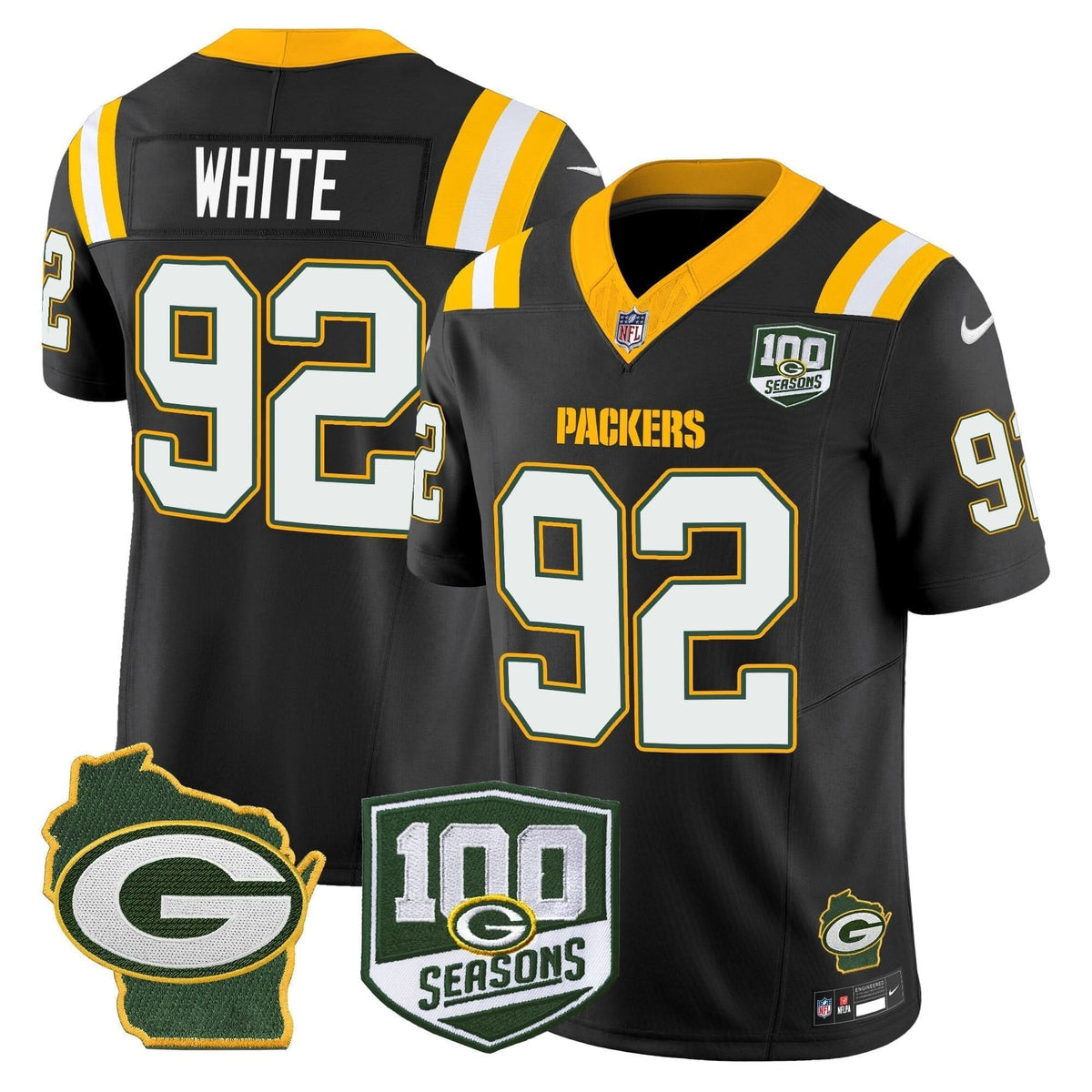 GB 100th Season & Home Patch Vapor Limited Jersey - image 35
