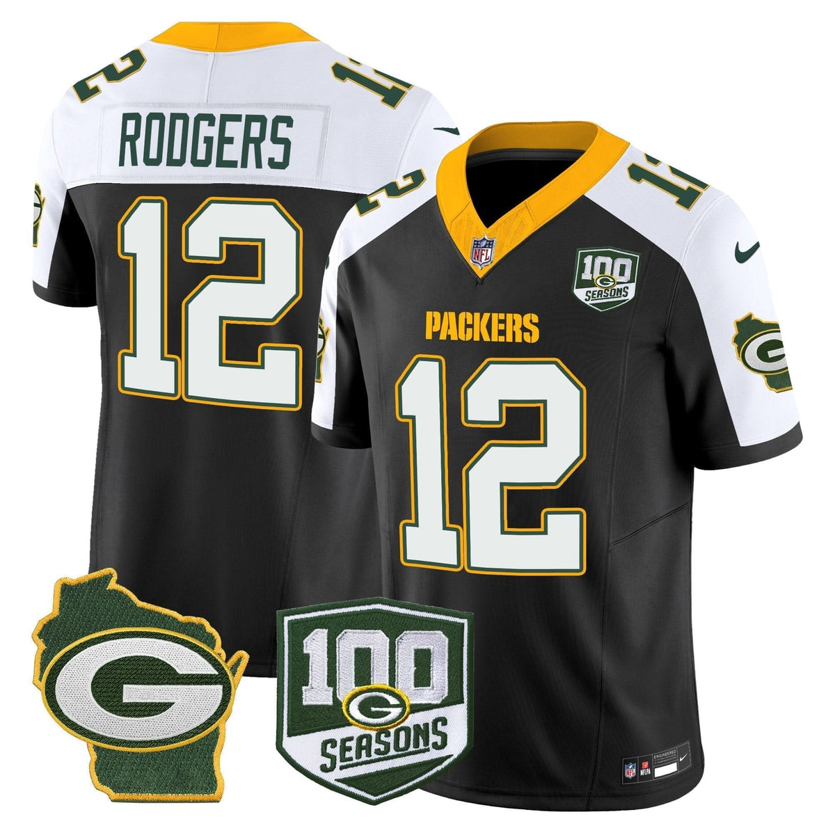 GB 100th Season & Home Patch Vapor Limited Jersey - image 5