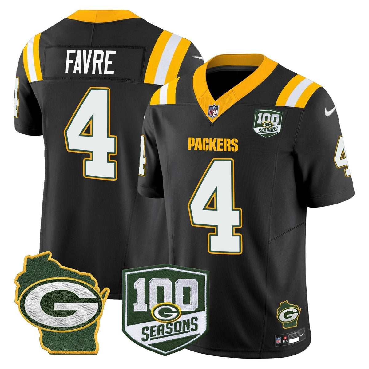 GB 100th Season & Home Patch Vapor Limited Jersey - image 34