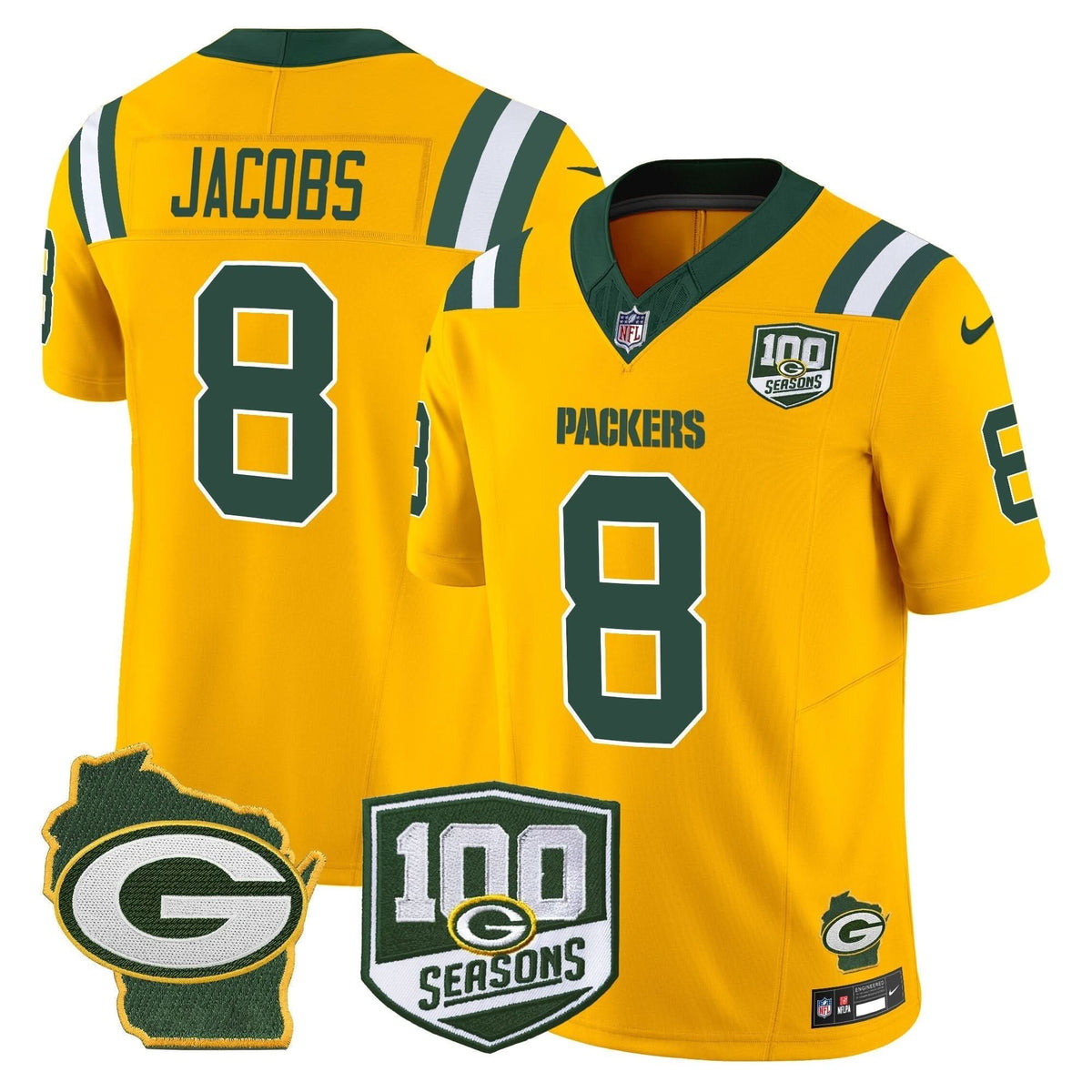 GB 100th Season & Home Patch Vapor Limited Jersey - image 37