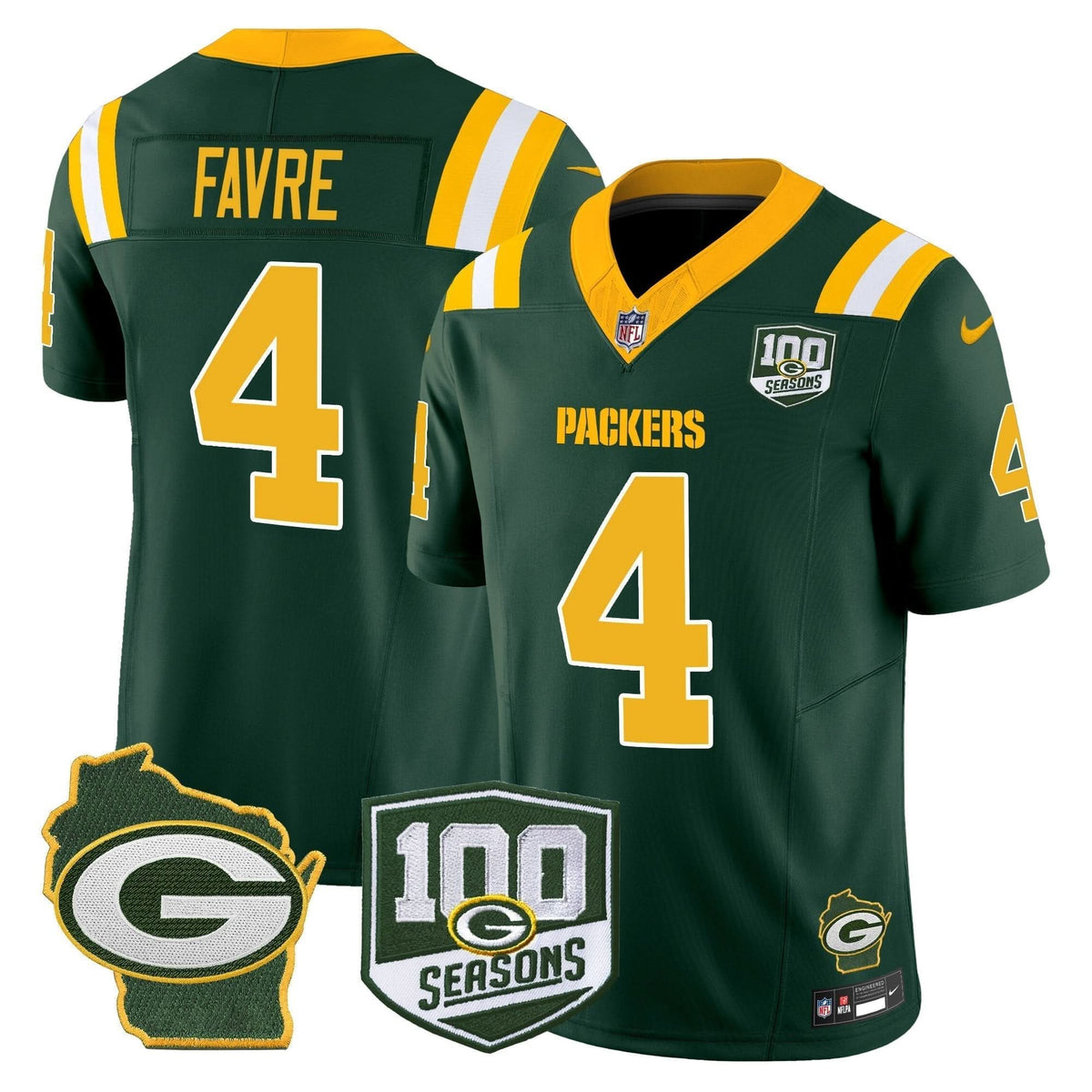 GB 100th Season & Home Patch Vapor Limited Jersey - image 20