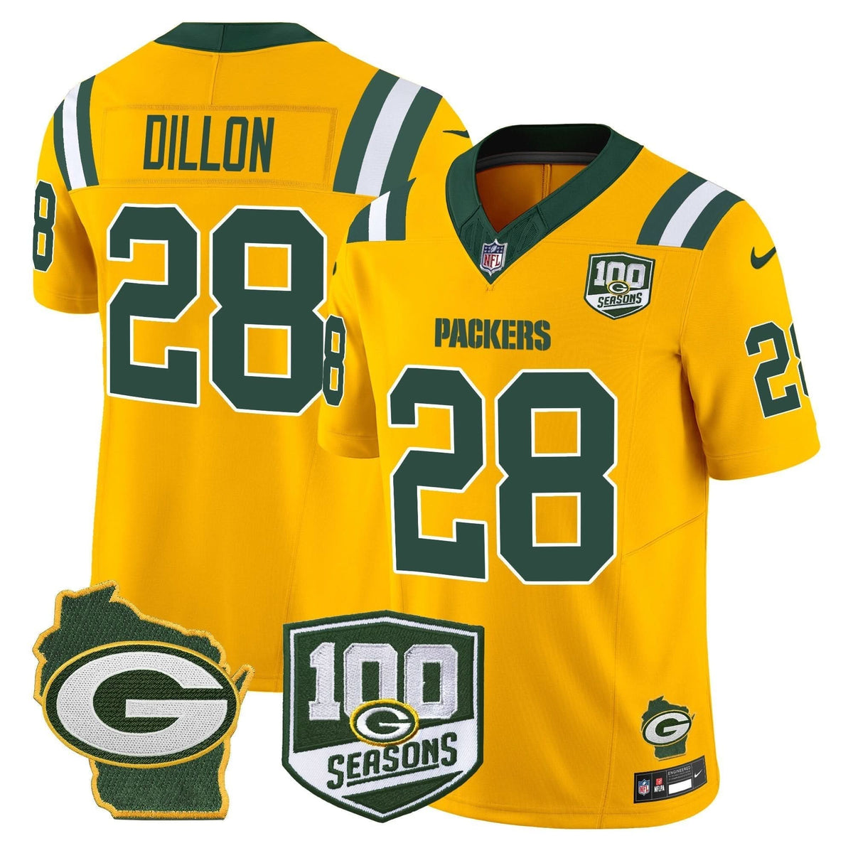 GB 100th Season & Home Patch Vapor Limited Jersey - image 38